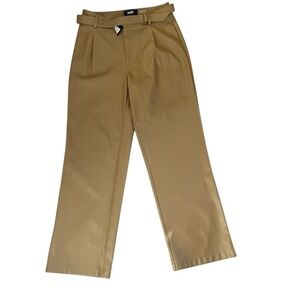 PAIGE tan pleather pants sz 0
